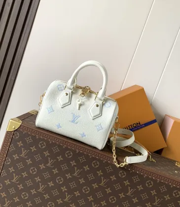 LV Speedy 20 Monogram Leather Crossbody Handbag 20.5×13.5×12cm #A65045
