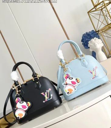 Louis Vuitton Alma BB Bags With Colorful Cartoon Patches And Signature Hardware #A50431 Louis Vuitton Alma BB Bags With Colorful Cartoon Patches And Signature Hardware #A50431