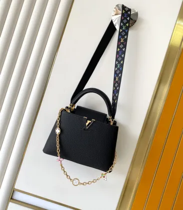 Louis Vuitton Capucines Mini Bag With Colorful Strap And Charm Details size:27×17×9cm #A53753 Louis Vuitton Capucines Mini Bag With Colorful Strap And Charm Details size:27×17×9cm #A53753