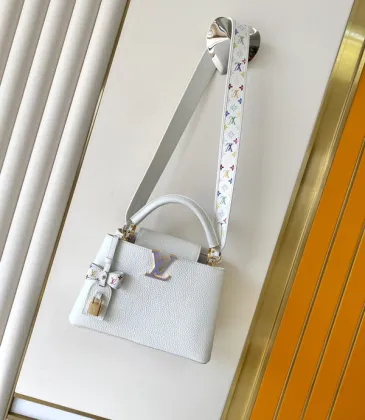 Louis Vuitton Capucines Mini Bag With Colorful Monogram Strap And Bow Detail size:27×17×9cm #A53754 Louis Vuitton Capucines Mini Bag With Colorful Monogram Strap And Bow Detail size:27×17×9cm #A53754