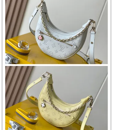 Louis Vuitton Crescent Moon Bags In Light Tones With Embossed Monogram And Charms #A50889 Louis Vuitton Crescent Moon Bags In Light Tones With Embossed Monogram And Charms #A50889