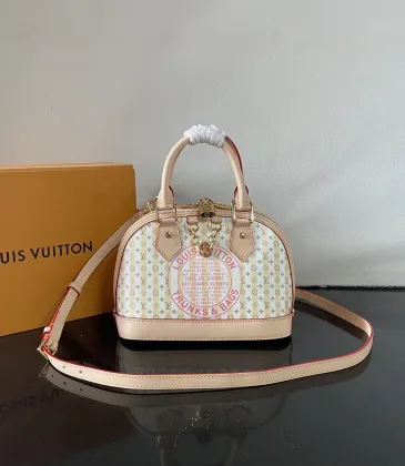 Louis Vuitton M28672 Stamp Limited Alma BB Printed Canvas Dome Top Handle Crossbody Bag #A65984