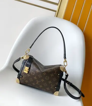 Louis Vuitton N30010 Getaway Side Trunk Croc Trim Monogram Shoulder Crossbody Handbag #A65980
