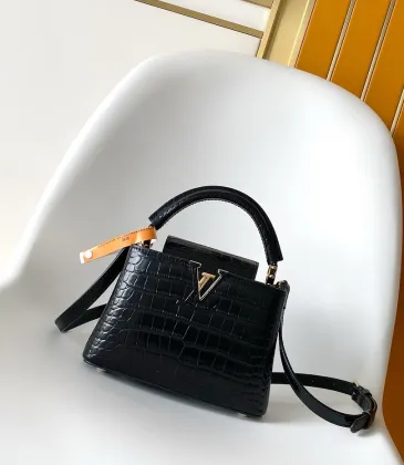 Louis Vuitton N96963 Capucines BB Croc Embossed Taurillon Leather Top Handle Crossbody Bag #A65974