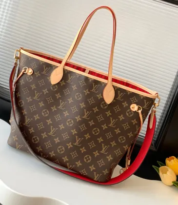 Louis Vuitton Neverfull Bandoulière Inside Out Medium Handbag With Chip Red #A54902 Louis Vuitton Neverfull Bandoulière Inside Out Medium Handbag With Chip Red #A54902