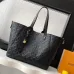 Louis Vuitton Neverfull MM Tote Bag (2 Colors) – Black/Burgundy Monogram Empreinte Leather with Gold-Tone Lock #A59173