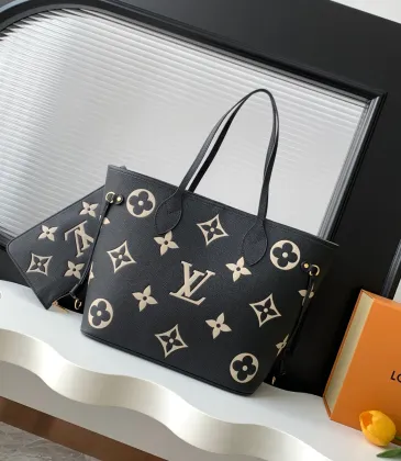Louis Vuitton Neverfull medium shopping bag Handbag With Chip Black #A54895 Louis Vuitton Neverfull medium shopping bag Handbag With Chip Black #A54895