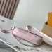 Louis Vuitton White Perforated Monogram Crossbody Bag With Pink Flower Accent And Mixed Straps #A50892