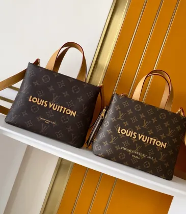 Louis Vuitton Monogram Canvas Tote Bag With Contrast Leather Handles size:25×19×11cm #A54070 Louis Vuitton Monogram Canvas Tote Bag With Contrast Leather Handles size:25×19×11cm #A54070