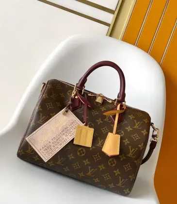 Louis Vuitton Speedy Soft 30 Boho Handbag (M12803) - Monogram Canvas, Ostrich Trim, 30×21×17cm #A60005