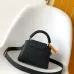 Louis Vuitton Women's Black Grained Leather Handbag with Crystal Embellishments &amp; Signature LV Logo M25934 #A57318