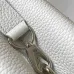 Louis Vuitton Women's White Grained Leather Handbag with Crystal Embellishments &amp; Signature LV Logo M25934 #A57317