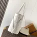 Authentic Louis Vuitton White Monogram Empreinte Neverfull MM Tote Bag M14285 #A56021