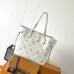 Authentic Louis Vuitton White Monogram Empreinte Neverfull MM Tote Bag M14285 #A56021