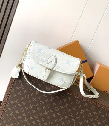 LV Diane Monogram Leather Crossbody Saddle Bag 24×15×9cm #A65049