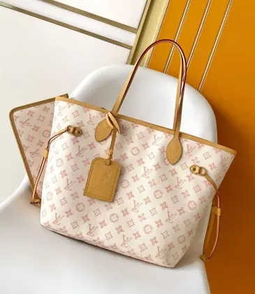 LV White Gradient Neverfull MM Tote M27521 L30xH28xD14cm #A67217 LV White Gradient Neverfull MM Tote M27521 L30xH28xD14cm #A67217