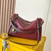 Louis Vuitton M27689 Express Medium Hobo Bag Burgundy Calfskin Monogram Trim Shoulder Handbag #A65977