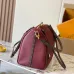 Louis Vuitton M27689 Express Medium Hobo Bag Burgundy Calfskin Monogram Trim Shoulder Handbag #A65977