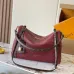 Louis Vuitton M27689 Express Medium Hobo Bag Burgundy Calfskin Monogram Trim Shoulder Handbag #A65977