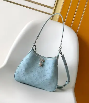 Louis Vuitton M28779 All Around Mahina Perforated Leather Shoulder Bag LV Lock Hardware Handbag #A65983