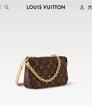 Louis Vuitton Monogram Crossbody Bag with Gold Chain Stylish Luxury Accessory #A54131 Louis Vuitton Monogram Crossbody Bag with Gold Chain Stylish Luxury Accessory #A54131