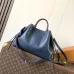 Louis Vuitton Embossed Leather Handbag With Gold Chain Detail In Navy  #A51597