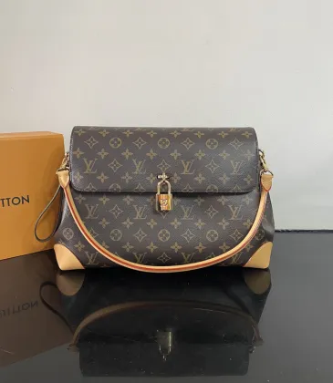 Louis Vuitton Monogram Canvas Handbag With Lock Detail And Classic Design #A51649