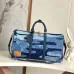 LV Original M26117 Keepall Bandoulière 50 | Denim Boro Patchwork Travel Bag 29×23×50 cm #A60254
