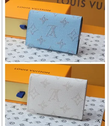Louis Vuitton Monogram Card Holders In Elegant Blue And White Tones #A53521 Louis Vuitton Monogram Card Holders In Elegant Blue And White Tones #A53521