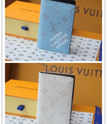 Louis Vuitton Monogram Blue Card Holder With Distinctive Branding #A53518 Louis Vuitton Monogram Blue Card Holder With Distinctive Branding #A53518