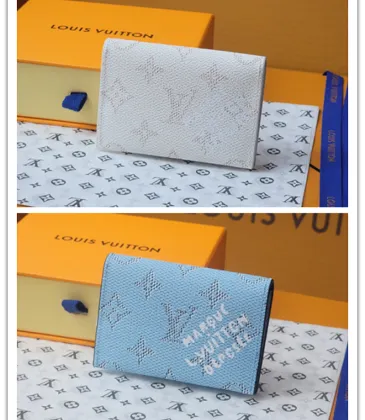 Louis Vuitton M14817 Chip Version Card Holder - White &amp; Light Blue #A59466