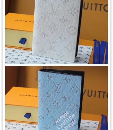 Louis Vuitton M15075 Chip Version Passport Cover - White/Blue Monogram Pattern #A59467