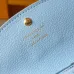 Louis Vuitton M27480 Rosali Sky Blue Empreinte Leather Snap Closure Coin Card Mini Wallet #A66006