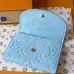 Louis Vuitton M27480 Rosali Sky Blue Empreinte Leather Snap Closure Coin Card Mini Wallet #A66006