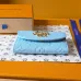 Louis Vuitton M27480 Rosali Sky Blue Empreinte Leather Snap Closure Coin Card Mini Wallet #A66006