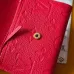 Louis Vuitton M27481 Rosali Red Empreinte Leather Compact Coin &amp; Card Wallet #A66005