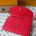 Louis Vuitton M27481 Rosali Red Empreinte Leather Compact Coin &amp; Card Wallet #A66005