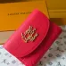Louis Vuitton M27481 Rosali Red Empreinte Leather Compact Coin &amp; Card Wallet #A66005