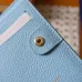 Louis Vuitton M27488 Lisa Light Blue Empreinte Leather Compact Zip Card Wallet #A66004