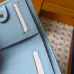 Louis Vuitton M27488 Lisa Light Blue Empreinte Leather Compact Zip Card Wallet #A66004