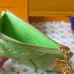 Louis Vuitton M27668 Porto Cult Romy Green Empreinte Leather Zip Card Holder Wallet #A66003