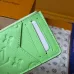 Louis Vuitton M27668 Porto Cult Romy Green Empreinte Leather Zip Card Holder Wallet #A66003