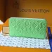 Louis Vuitton M27715 Zippy Apple Green Empreinte Leather Full Zip Long Card Wallet #A66002