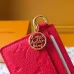 Louis Vuitton M28129 Porto Cult Red Empreinte Leather Charm Card Holder Wallet #A66001