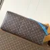 Louis Vuitton M28227 Keepall 50 Blue Gradient Monogram Canvas Bandouliere Travel Duffle Bag #A66007