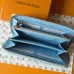 Louis Vuitton M28294 Zippy Blue Empreinte Leather Full Zip Long Wallet Card Purse #A66000
