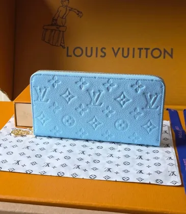 Louis Vuitton M28294 Zippy Blue Empreinte Leather Full Zip Long Wallet Card Purse #A66000