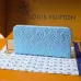 Louis Vuitton M28294 Zippy Blue Empreinte Leather Full Zip Long Wallet Card Purse #A66000