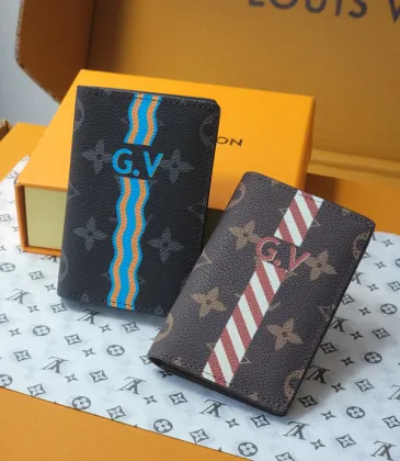 Louis Vuitton Monogram Canvas Wallet With Striped Accent and GV Initials size:14×2.5×10cm #A53918 Louis Vuitton Monogram Canvas Wallet With Striped Accent and GV Initials size:14×2.5×10cm #A53918