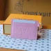 Louis Vuitton Empreinte Leather Card Holders With Charms In Blue And Pink #A52593